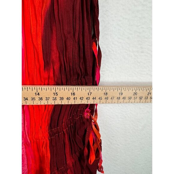 Zara V Neck Bead Appliques Tie Dye midi dress Blogger fav sz XL - Picture 7 of 12